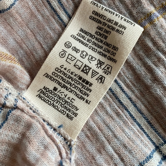 Free People Plaid Pale Pink Buttondown Shirt - m - Picture 6 of 6